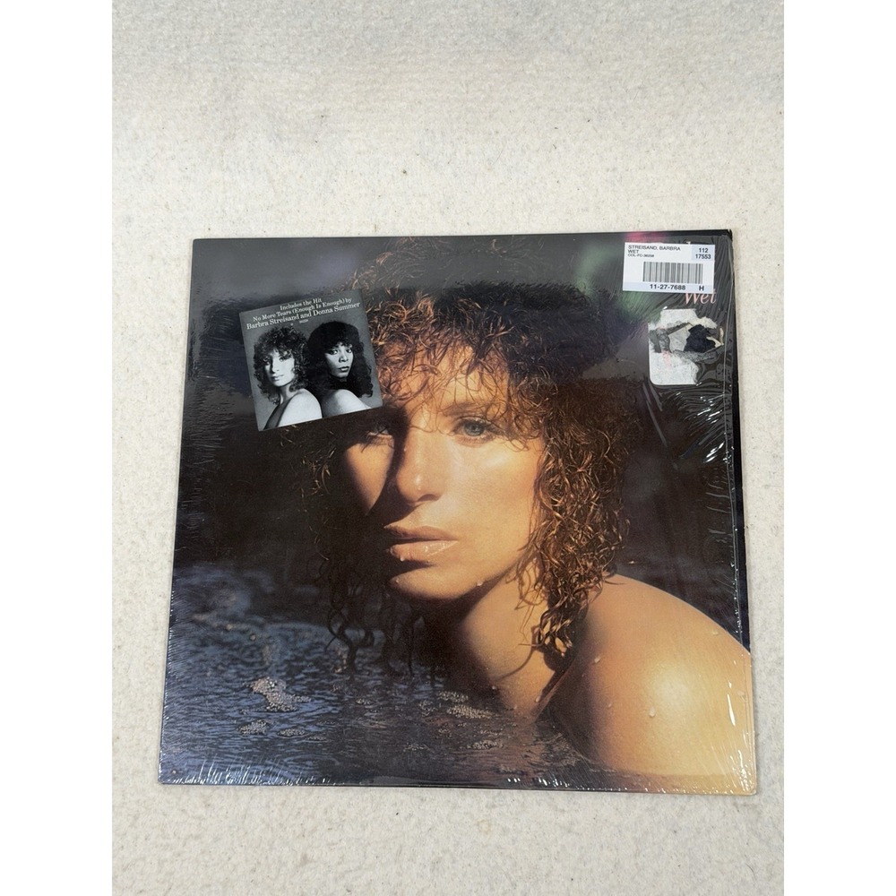 Barbra Streisand Wet LP Columbia FC 36258 Shrink Hype Sticker VG+ Vinyl
